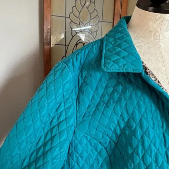 Briggs Of New York Retro Diamond Stitch Quilted Lightweight Jacket Plus Size 3X - Picture 9 of 16